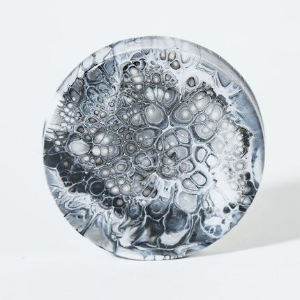 Magnetic Bamboo Bottle Opener - Black and white