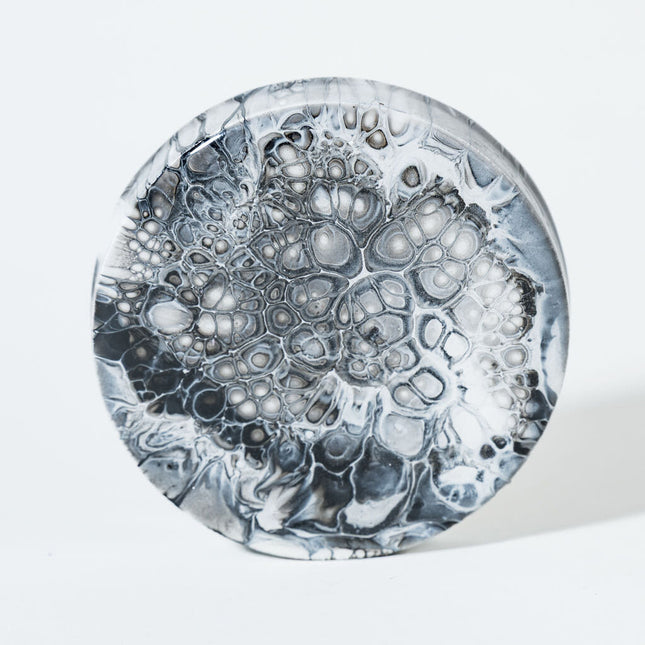 Magnetic Bamboo Bottle Opener - Black and white