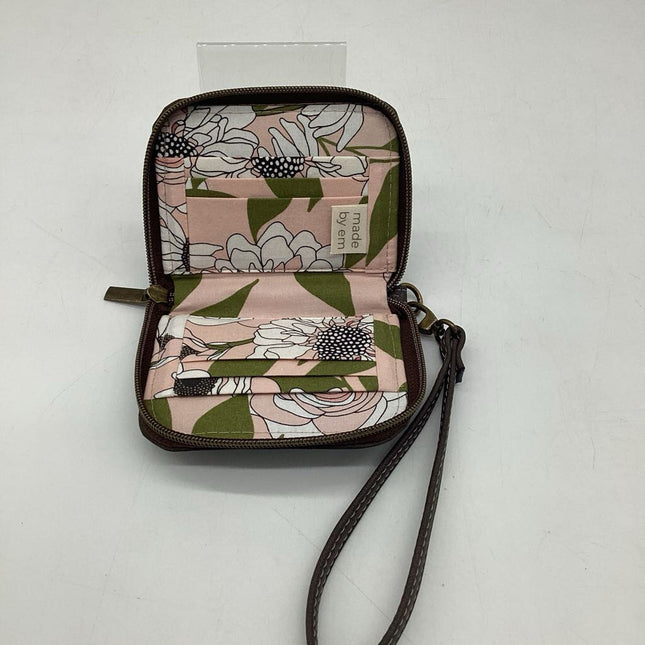 Mini Zip Around Wallet- Dark Brown