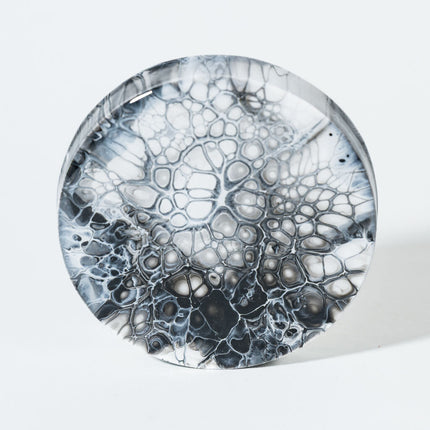 Magnetic Bamboo Bottle Opener - Black and white