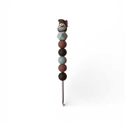 Ergonomic beaded crochet hook 3mm "pot head"