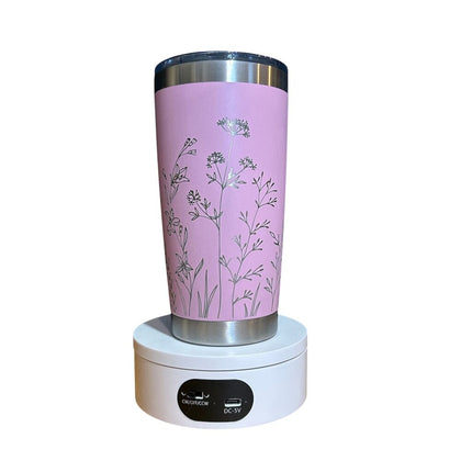 20 oz Tumbler Flowers Pink