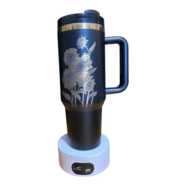 40 oz Tumbler Sunflowers