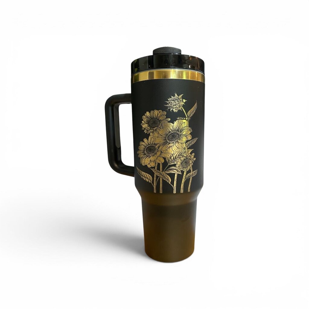 40 oz Tumbler Sunflowers