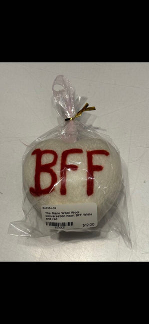 Wool conversation heart BFF