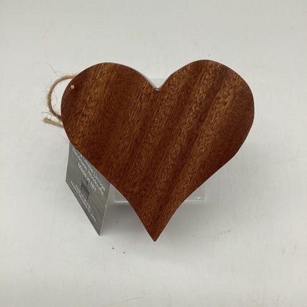 Mahogany Wood Heart Box