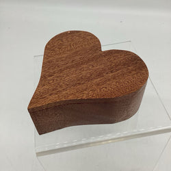 Mahogany Wood Heart Box - view 3