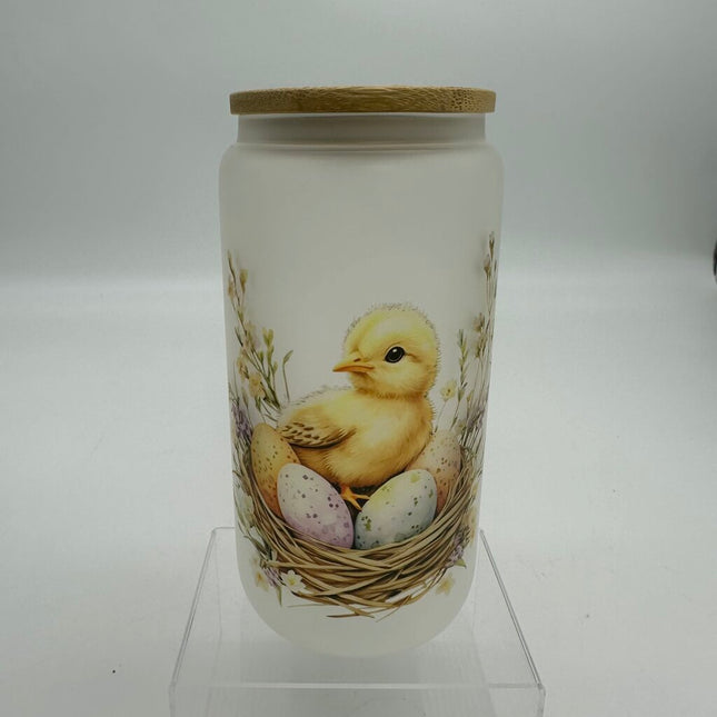 Easter chick in nest