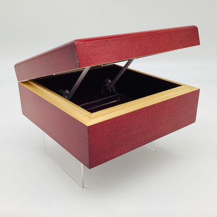 5x5 WalnutRedwood Box- 4x4Tile/Pink/Gold Love