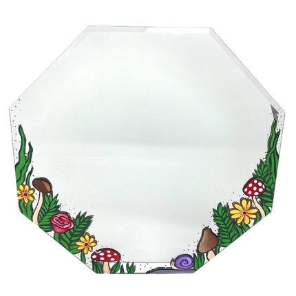 Large floral mushroom mirror