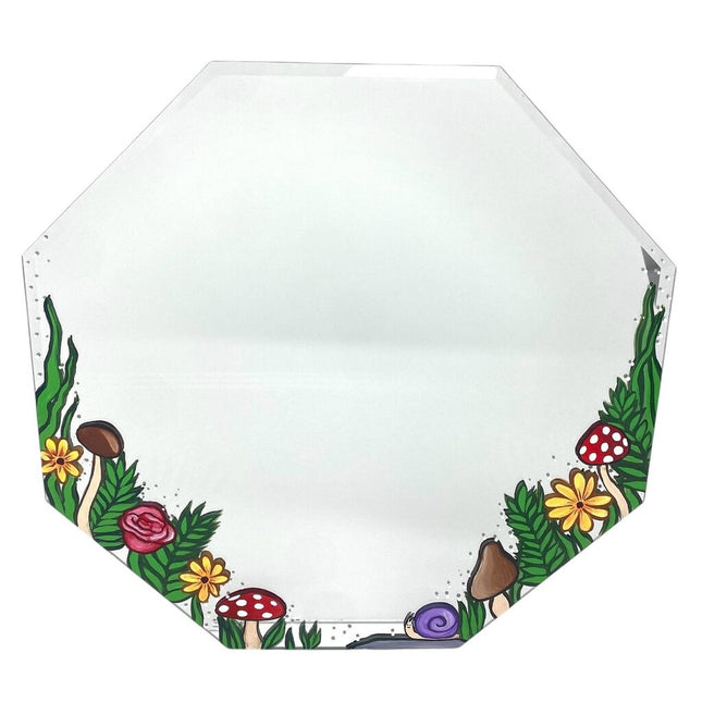 Large floral mushroom mirror