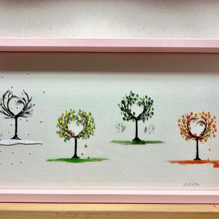 Four seasons tree heart frame