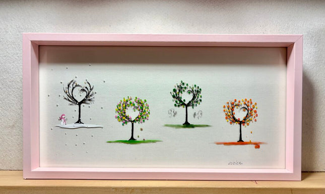 Four seasons tree heart frame