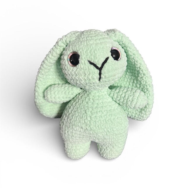 Crocheted long earred bunny plushie