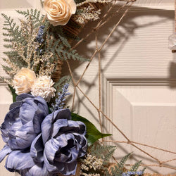 Crystal Moon with Blue and White Sola Wood Flowers - view 2