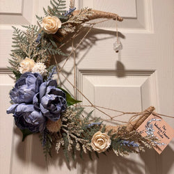 Crystal Moon with Blue and White Sola Wood Flowers - view 3