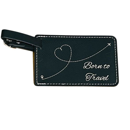 Luggage Tag Born to Travel Black