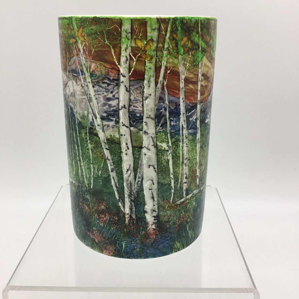 6.5x4 Ceramic Vase- Birches