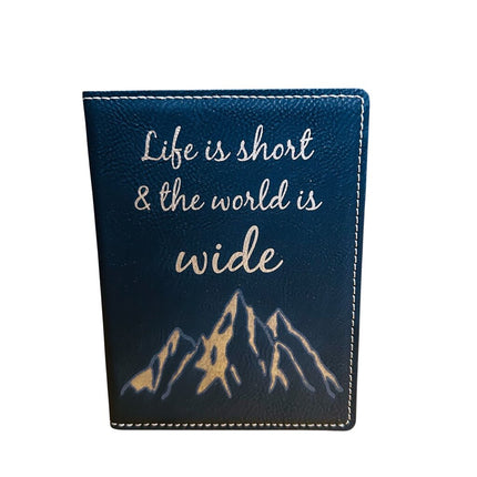 Passport Holder World is Wide Black Mountain
