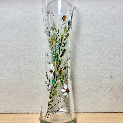 Bud vase daisies ivory eucalypts