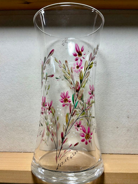 Sydney vase daisies burgundy eucalyptus