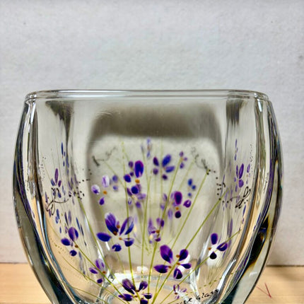 Square dish/candle amethyst