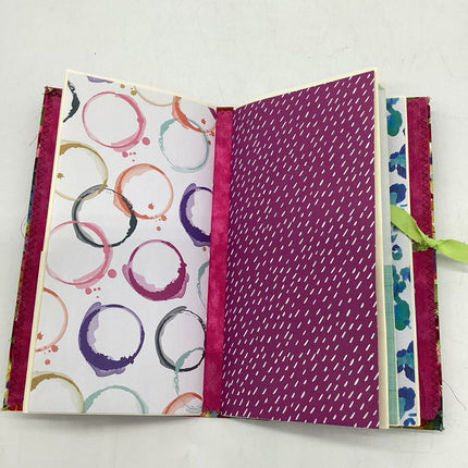 Dragonfly and Flower handmade notebook