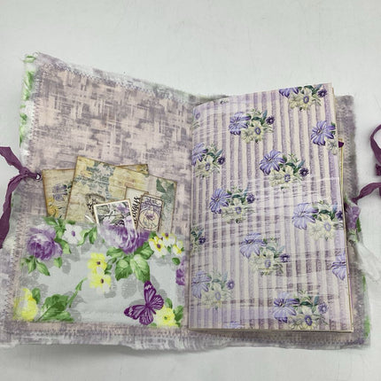 Purple butterfly handmade journal
