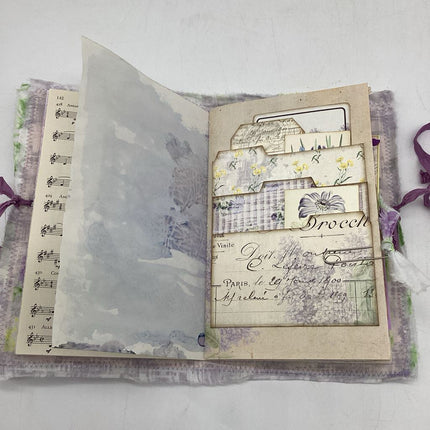 Purple butterfly handmade journal