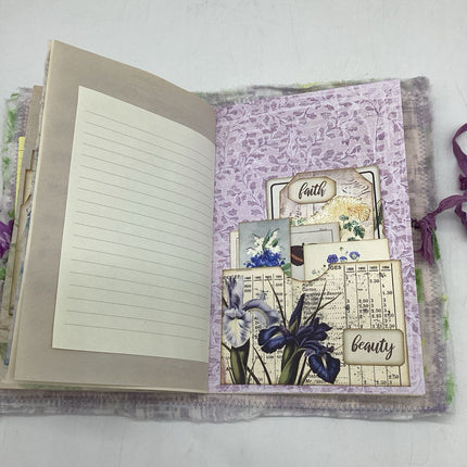Purple butterfly handmade journal