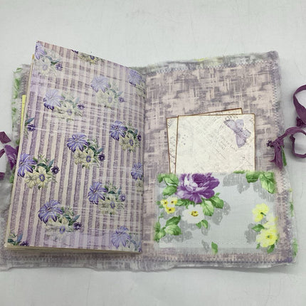 Purple butterfly handmade journal