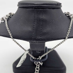 Stainless Steel Byzantine Diamond Necklace with Sword and Red Drops - view 6