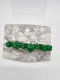 Mini Dice Barrette with Green Dice