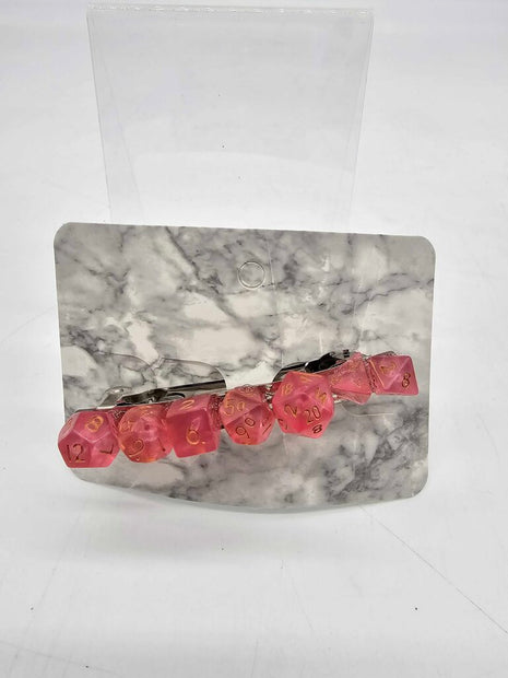 Mini Dice Barrette with Rose Dice