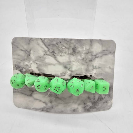Mini Dice Barrette with Light Green Dice