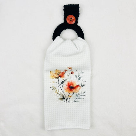 Hanging Towel Set - Peach Spring Flowers