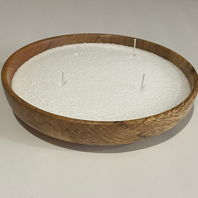 9" Spalted Maple Sandwax Candle