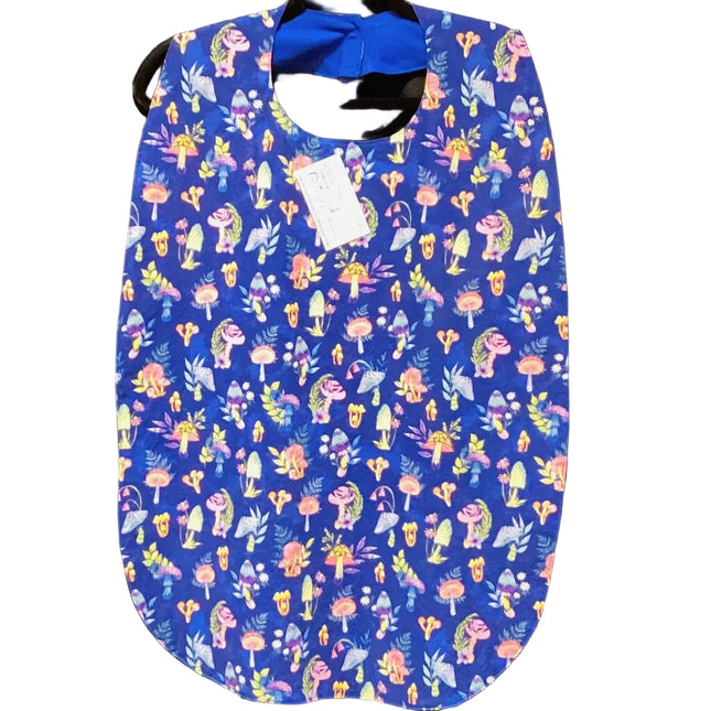 Adult Clothes Protector Cornflower Blue Mushrooms 24"x20"