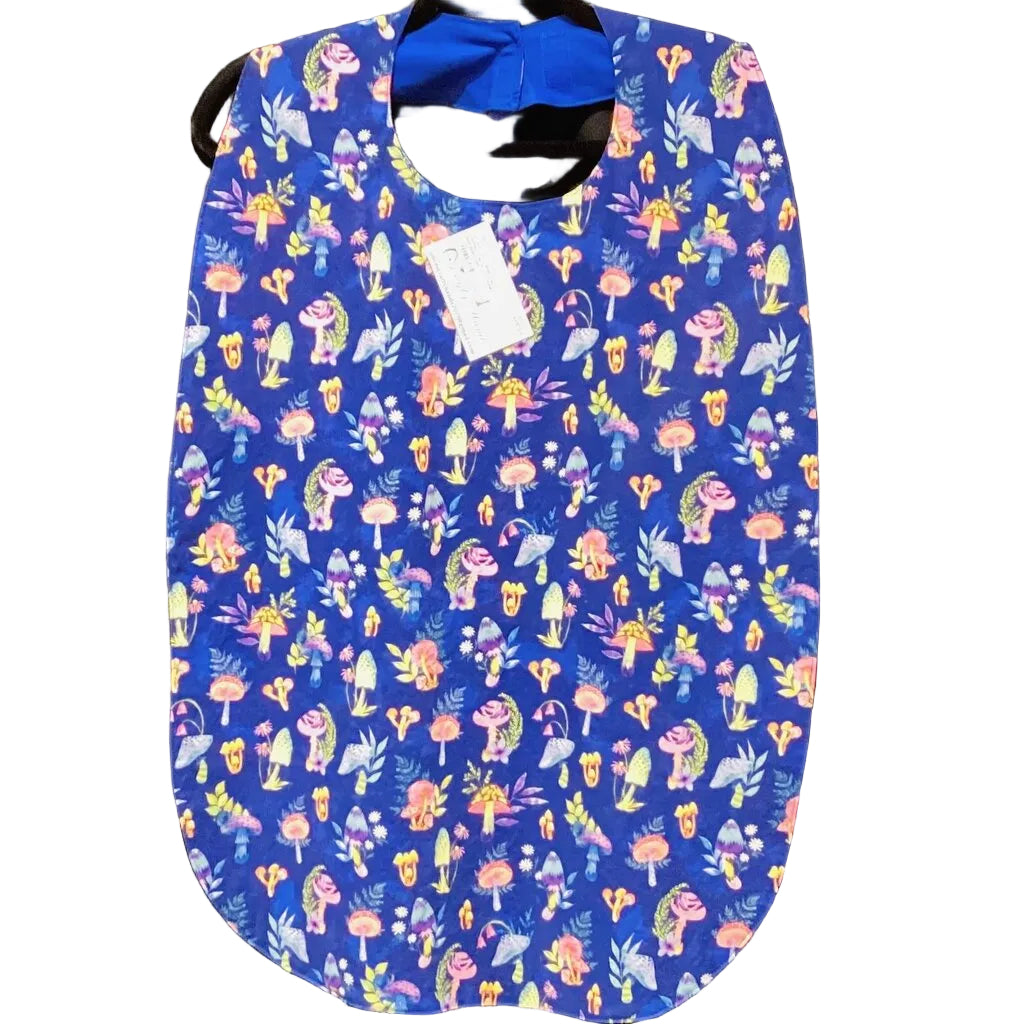 Adult Clothes Protector Cornflower Blue Mushrooms 24"x20"