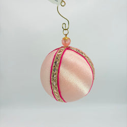 pink satin with gold bauble - view 2