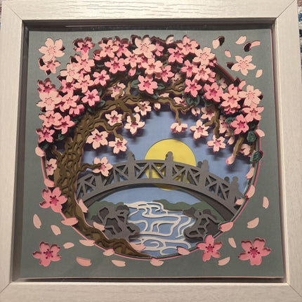 Cherry Blossom Bridge 2 Shadowbox