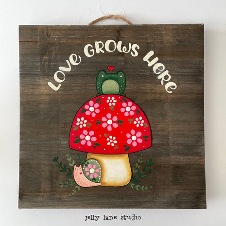 LOVE GROWS HERE 10X10