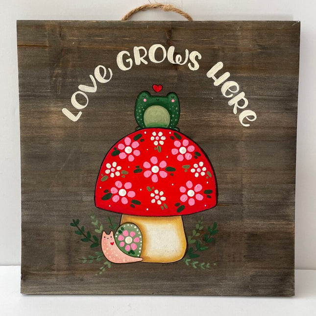 LOVE GROWS HERE 10X10