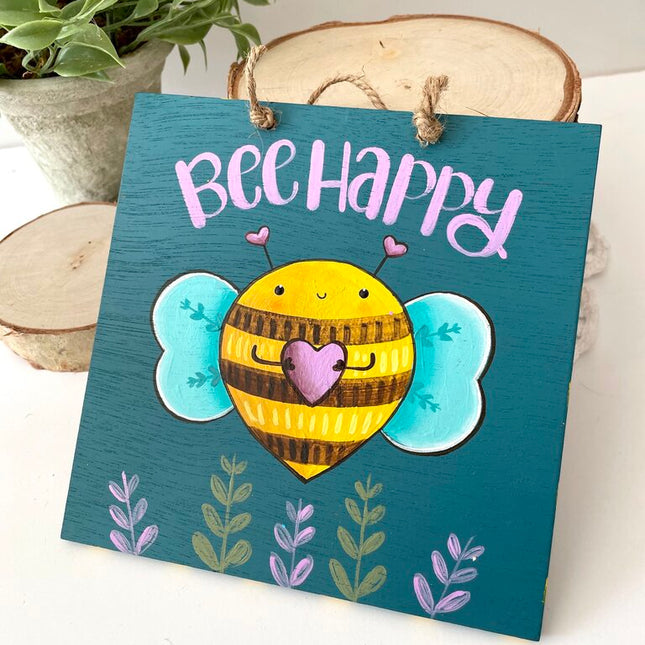 BEE HAPPY PLAQUE