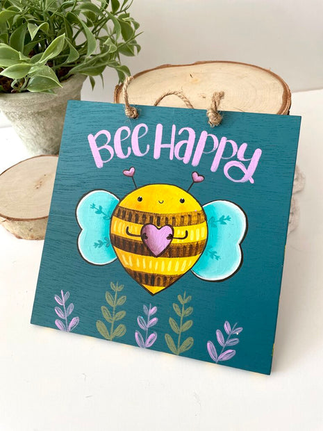 BEE HAPPY PLAQUE
