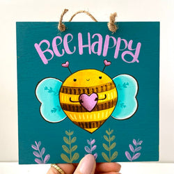 BEE HAPPY PLAQUE - view 4