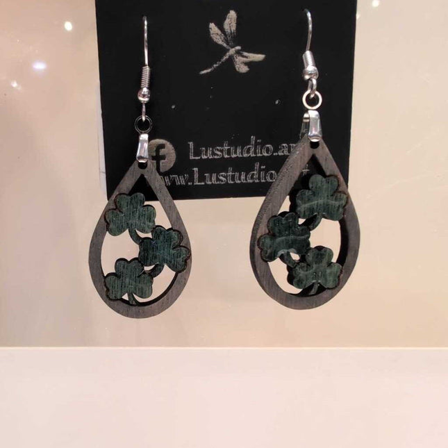 Earrings - Teardrop Clovers