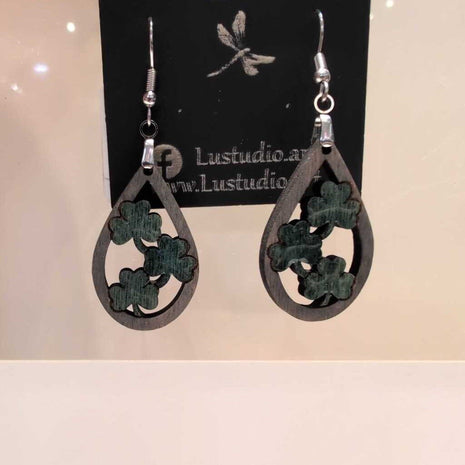 Earrings - Teardrop Clovers