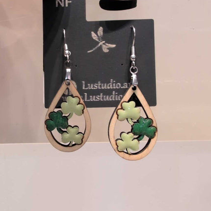 Earrings - Teardrop Clovers