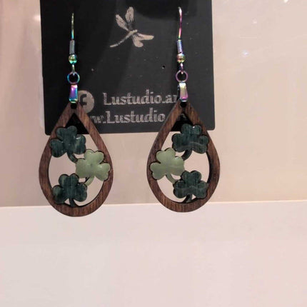 Earrings - Teardrop Clovers